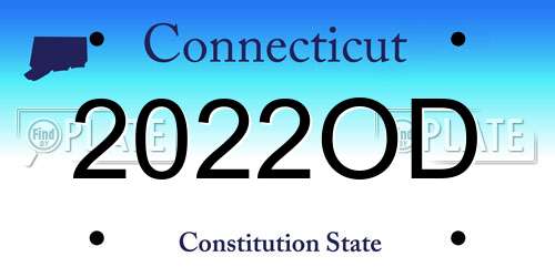 2022OD Connecticut License Plate