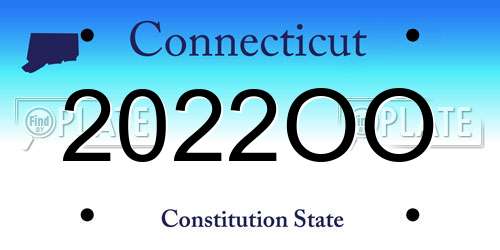 2022OO Connecticut License Plate