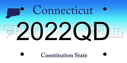 2022QD Connecticut License Plate