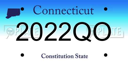 2022QO Connecticut License Plate