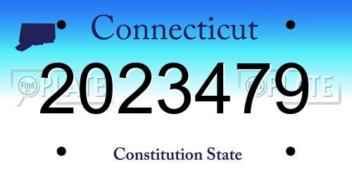 2023479 Connecticut License Plate