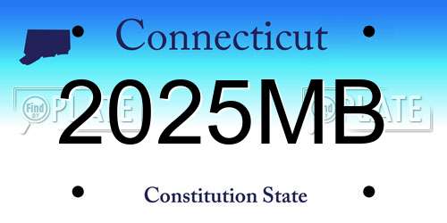 2025MB Connecticut License Plate