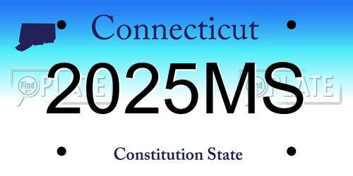 2025MS Connecticut License Plate