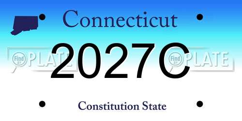 2027C Connecticut License Plate