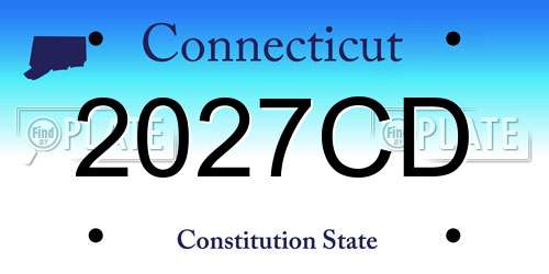 2027CD Connecticut License Plate