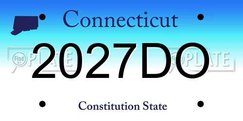 2027DO Connecticut License Plate