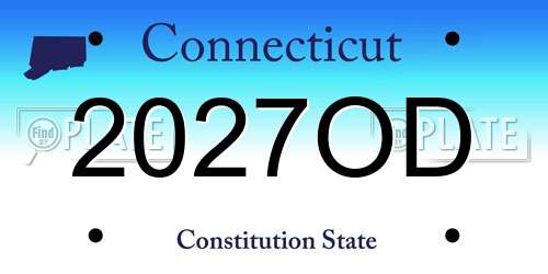 2027OD Connecticut License Plate