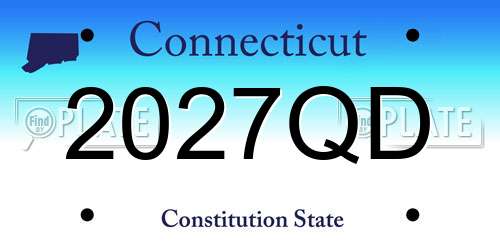 2027QD Connecticut License Plate