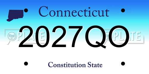 2027QO Connecticut License Plate