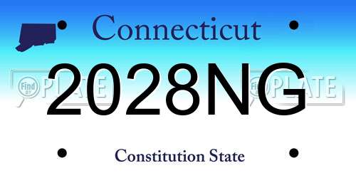 2028NG Connecticut License Plate