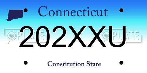 202XXU Connecticut License Plate
