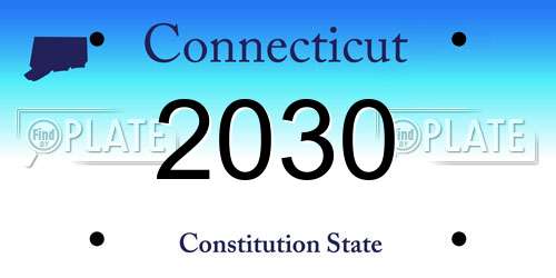 2030 Connecticut License Plate