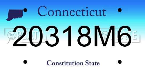 20318M6 Connecticut License Plate
