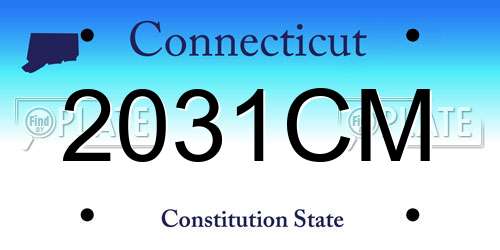 2031CM Connecticut License Plate
