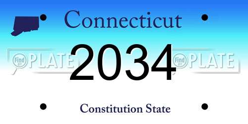2034 Connecticut License Plate