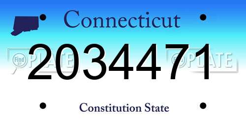 2034471 Connecticut License Plate