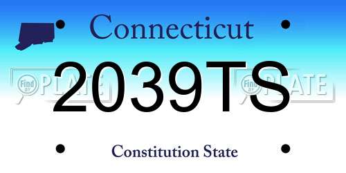 2039TS Connecticut License Plate