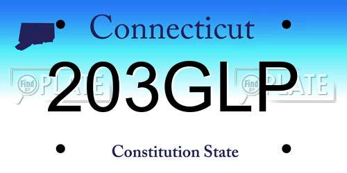 203GLP Connecticut License Plate