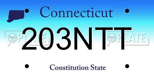 203NTT Connecticut License Plate