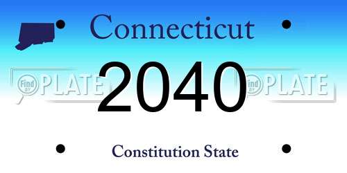 2040 Connecticut License Plate