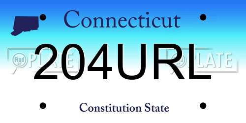 204URL Connecticut License Plate