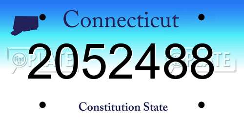 2052488 Connecticut License Plate