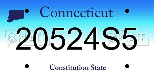 20524S5 Connecticut License Plate