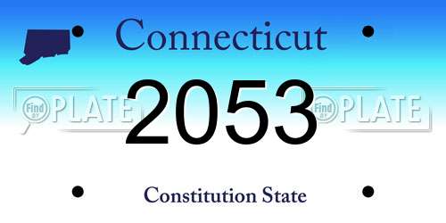 2053 Connecticut License Plate