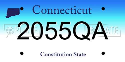 2055QA Connecticut License Plate