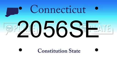 2056SE Connecticut License Plate
