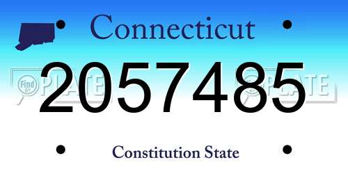 2057485 Connecticut License Plate
