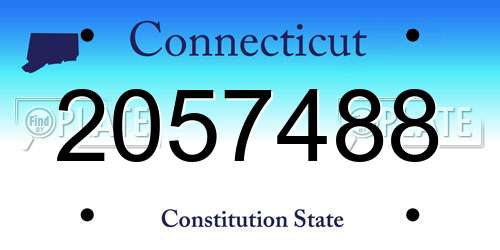 2057488 Connecticut License Plate
