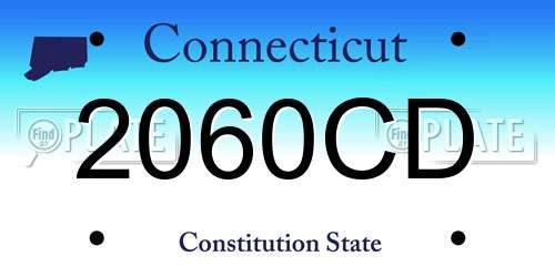 2060CD Connecticut License Plate