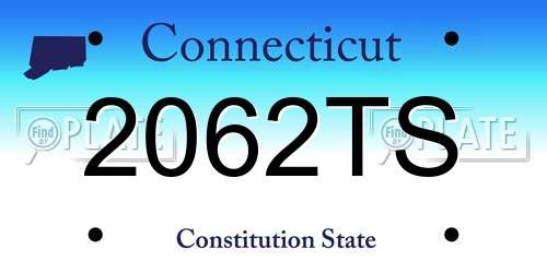 2062TS Connecticut License Plate