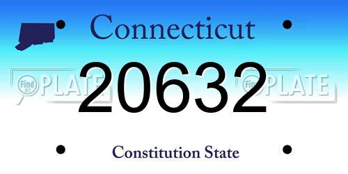 20632 Connecticut License Plate