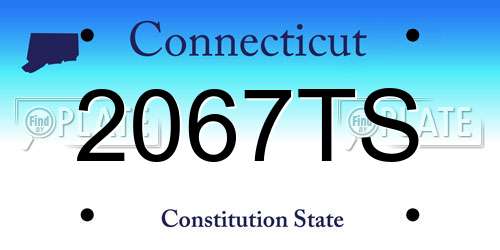 2067TS Connecticut License Plate