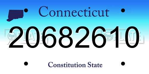 20682610 Connecticut License Plate