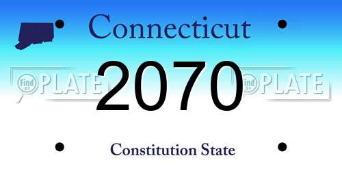 2070 Connecticut License Plate