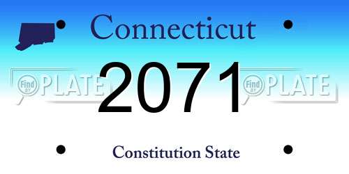 2071 Connecticut License Plate