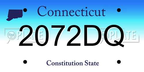 2072DQ Connecticut License Plate