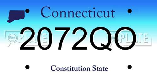 2072QO Connecticut License Plate