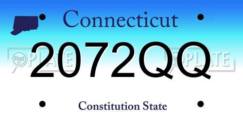 2072QQ Connecticut License Plate
