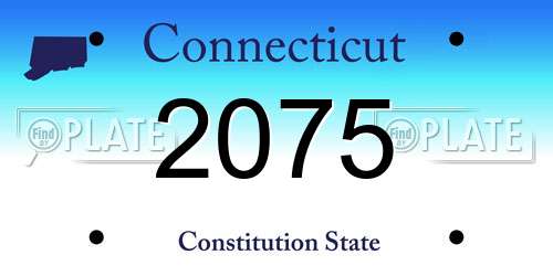 2075 Connecticut License Plate