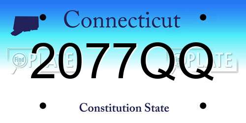 2077QQ Connecticut License Plate