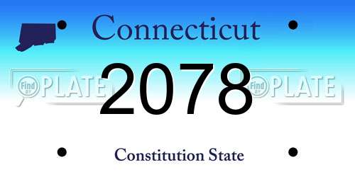 2078 Connecticut License Plate
