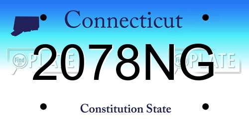 2078NG Connecticut License Plate