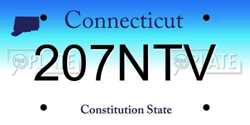 207NTV Connecticut License Plate