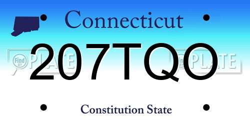 207TQO Connecticut License Plate