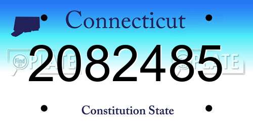 2082485 Connecticut License Plate