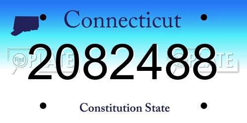 2082488 Connecticut License Plate